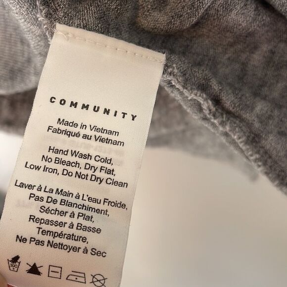 𝅺Aritzia Community Long Sleeve Gray Shirt Size XXS Made with Wool - Picture 6 of 7